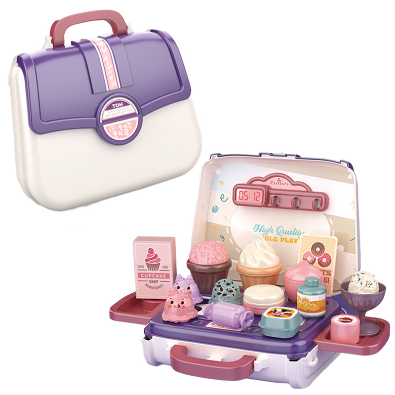 Cross-border Amazon best-selling children's simulation makeup play house toys educational girls tableware handbag gifts