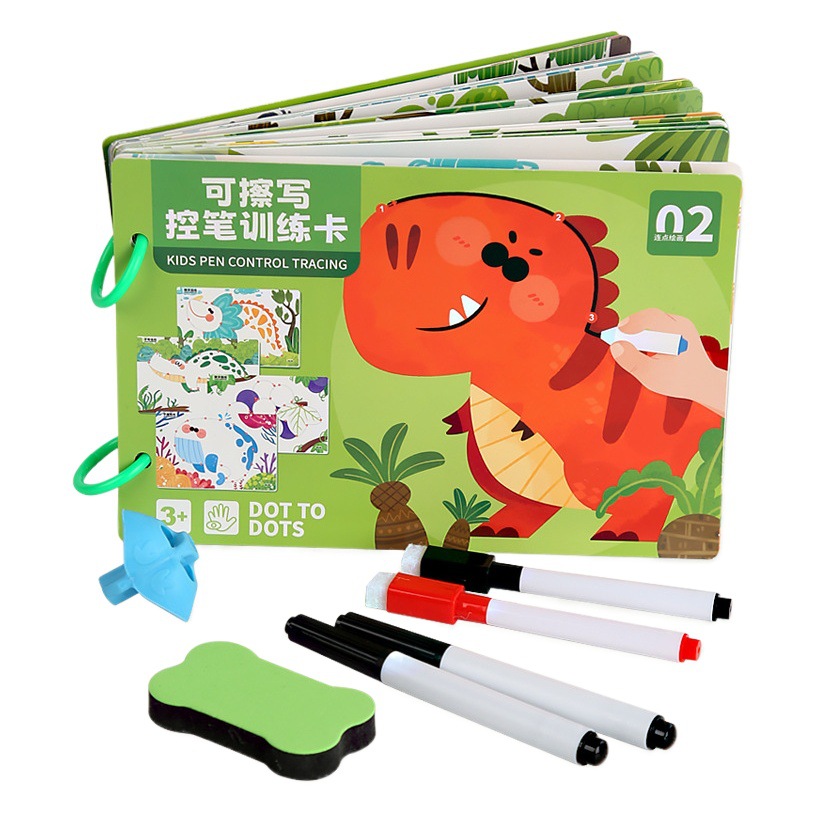 Control avanzado de tarjetas para niños entrenamiento de Kindergarten niños y niñas educación temprana pluma pensamiento lógico juguetes educativos al por mayor