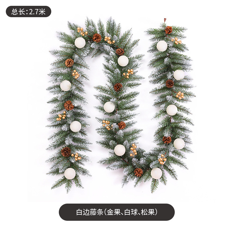 La fábrica transfronteriza directa de Navidad decoración ratán artificial ratán PVC señaló borde blanco ratán Hotel decoraciones