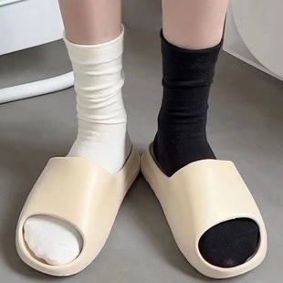 Confinement Socks, Seamless Socks, Women's Summer Thin Boneless Student Version Youthful White Socks, Pile Socks, Lightweight