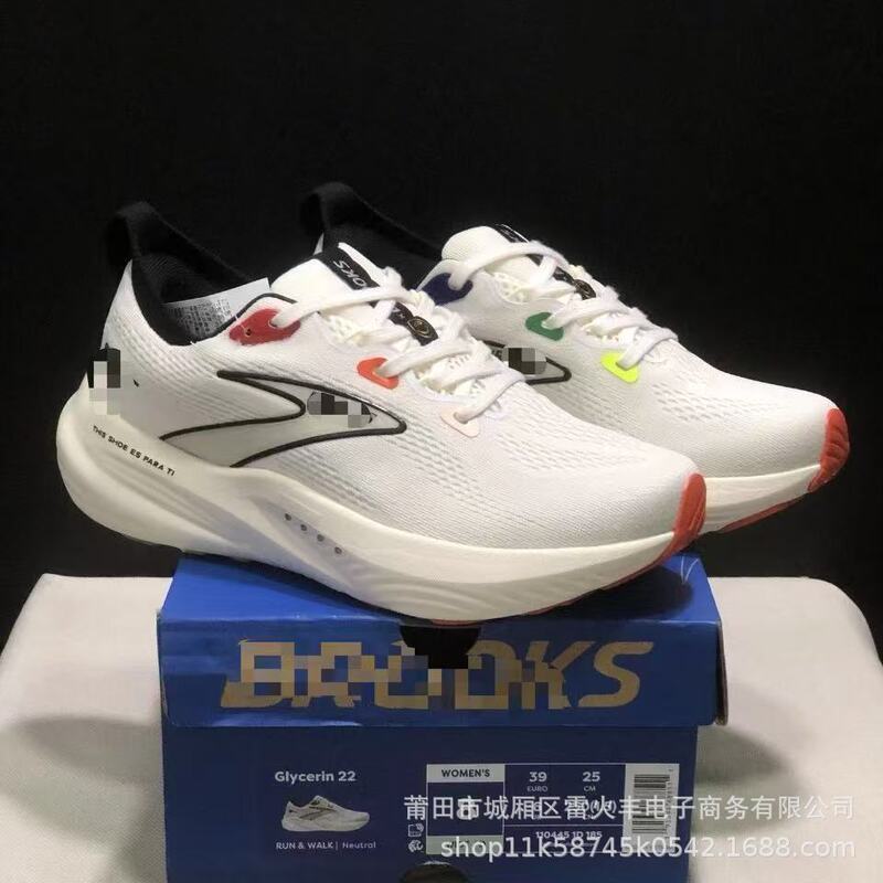 Soft-Soled Pure Original Brooks Glycerin 22 Running Shoes, Sports Marathon, Trendy, Comfortable and Versatile