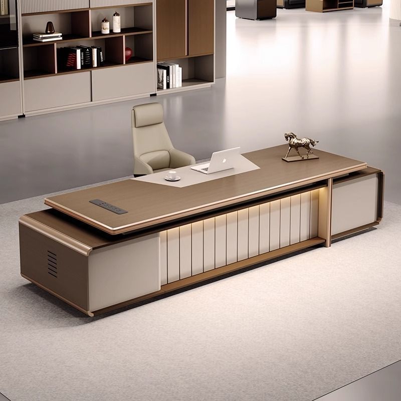Escritorio de oficina, escritorio de jefe, escritorio pintado, oficina de gerente moderna y sencilla de alta gama, escritorio de presidente, oficina moderna
