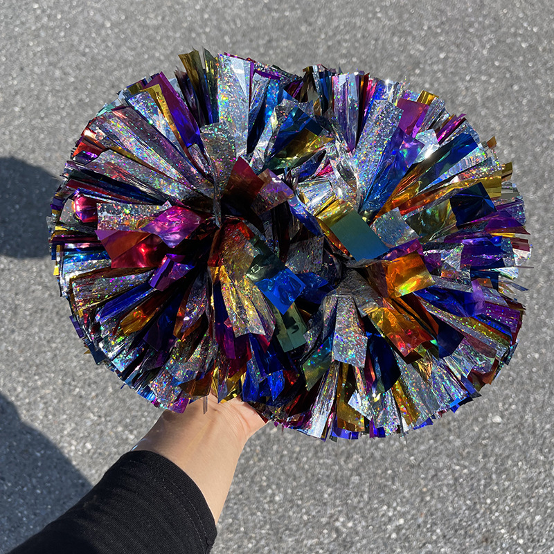 Láser brillante competencia profesional manejar porristas danza Bola de flores de mano deportes coloridos apoyos de pelota