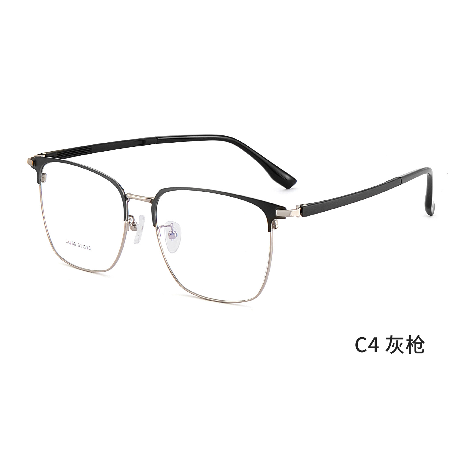 Gran cara especial para hombres clásicos versátiles marcos de gafas casuales chapado al vacío IP con miopía Danyang al por mayor