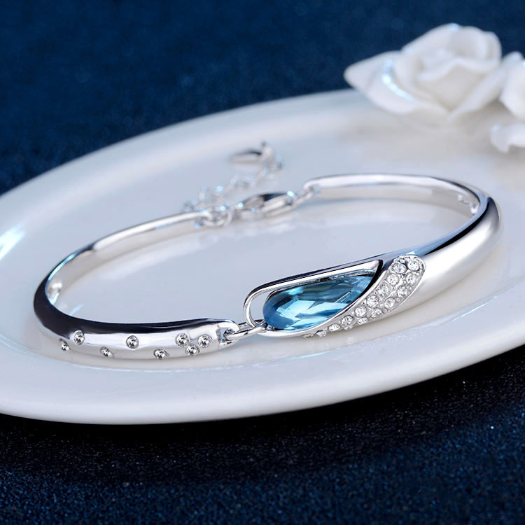 Cross-Border Jewelry S925 Sterling Silver Twelve Constellations Bracelet Women's Eye of Muse Austrian Crystal Accessible Luxury Style Bracelet Cross-Border Jewelry S925 Sterling Silver Twelve Constellations Bracelet Women's Eye of Muse Austrian Crystal Accessible Luxury Style Bracelet