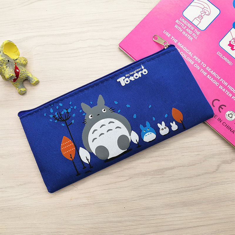 Bolsa de lápiz creativa de caricatura coreana encantadora bolsa de cambio de cremallera de Oxford bolsas de papelería bolsas de lápiz de papelería