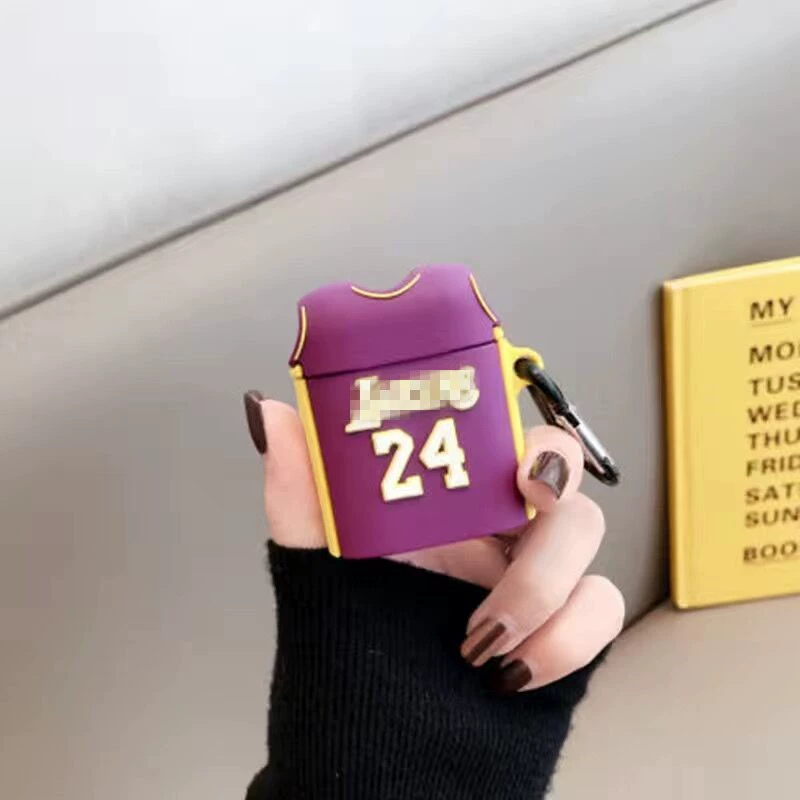 Силиконовый защитный чехол (совместим с Apple) для AirPods 1/2, милые мультяшные дизайны, с крючком/кольцом