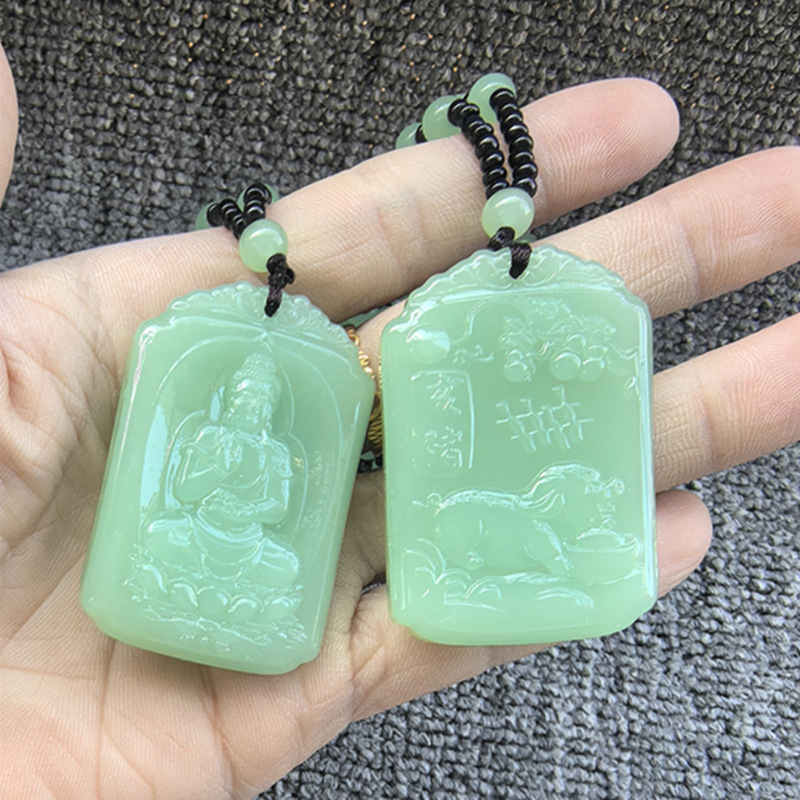 Double-sided zodiac charm [pig] - beaded chain style