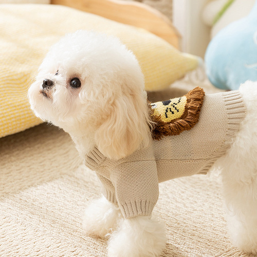 Dog small and medium-sized dog cute little lion sweater Teddy big panda sweater pet dog clothes