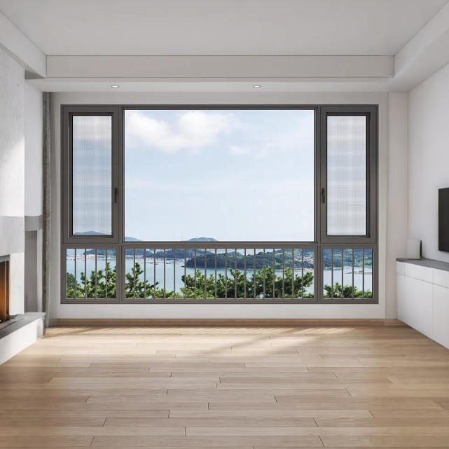 Cross-Border Aluminum Alloy Casement Windows, Custom-Made Windows, Cold-Proof and Sun-Proof, Thermal Break Aluminum Doors and Windows, Glass Soundproofing, Double-Glazed Windows