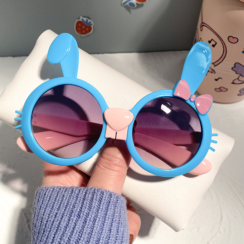 Nuevo conejo lindo gafas niños y niñas de dibujos animados gafas de sol niños moda forma gafas de sol 61006