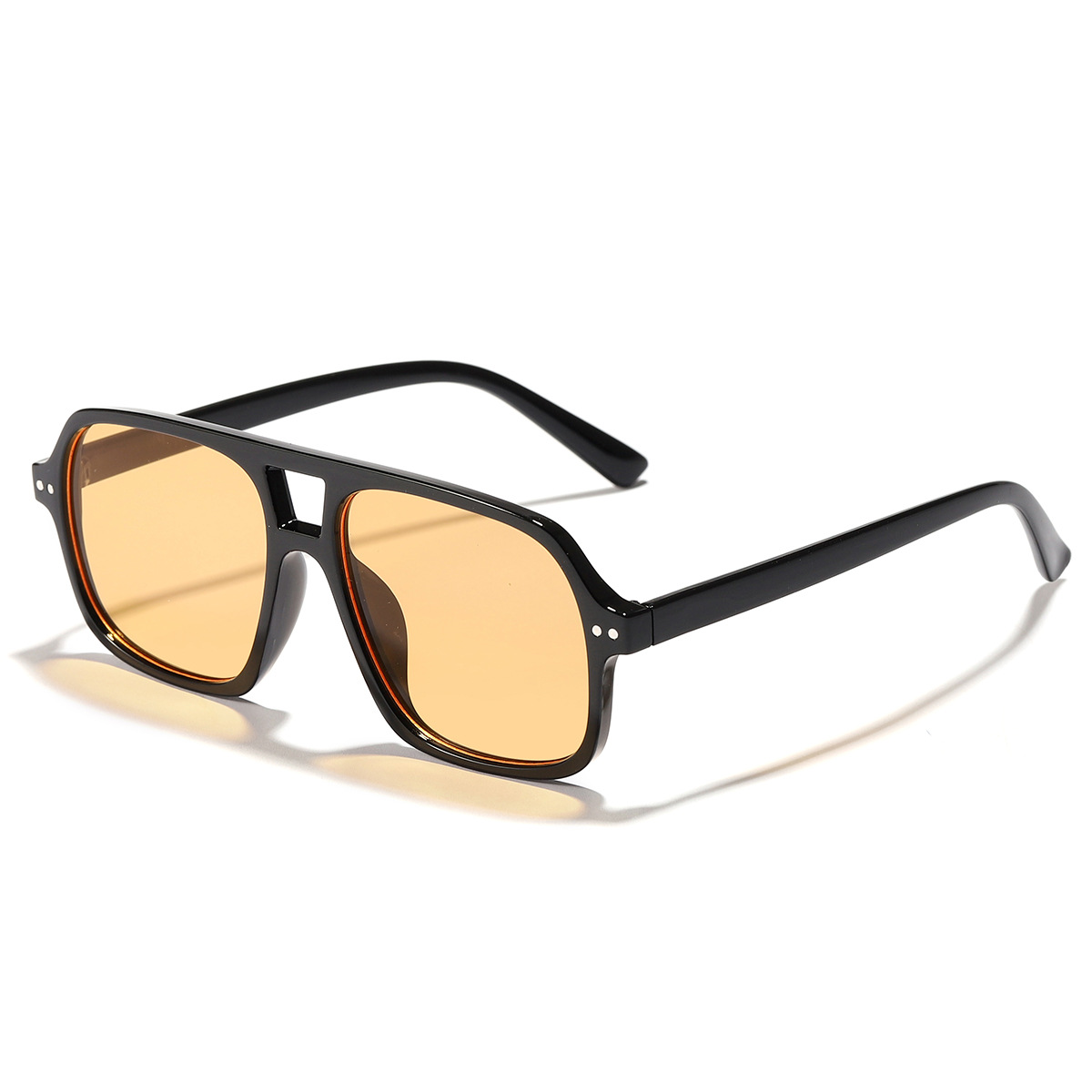 Europa y América transfronteriza nuevas gafas de moda retro doble haz gafas de sol a prueba de sol personalidad marco grande Internet celebridad gafas de sol 98090