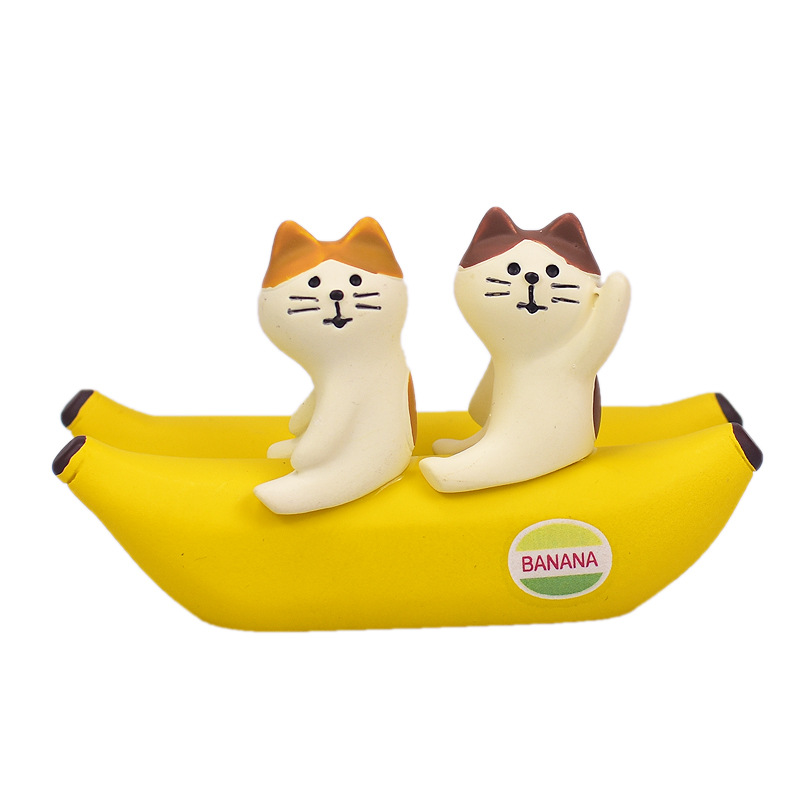 일본 식료품 귀여운 산마오 고양이 바나나 카드 홀더 메시지 홀더 노트 홀더 카드 홀더 데스크탑 장식품