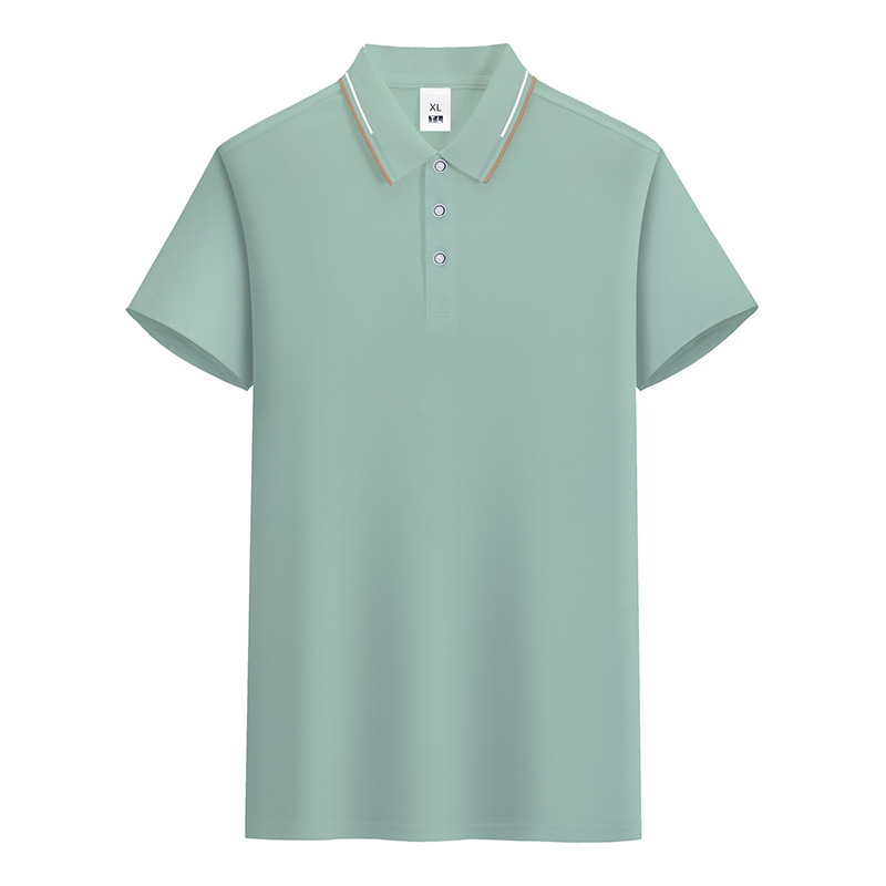 Verano versátil adelgazante antiarrugas resistente al desgaste refrescante color transpirable equipo de trabajo ropa de manga corta solapa Polo personalización