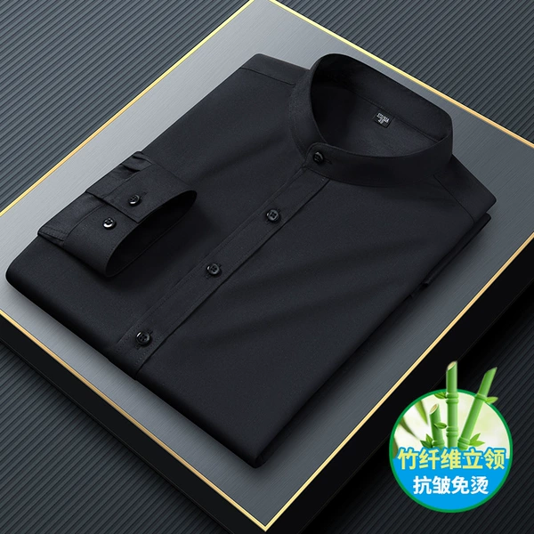 Bamboo fiber stand collar-black