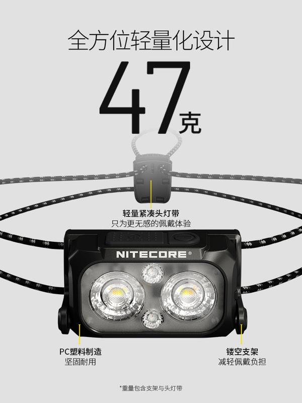 Nitecoreナイトコールnu25 ul新型ヘッドライト羽級超軽量アウトドア釣り灯夜に強い光を走る|undefined