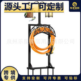 花园立式水管支架金属软管存储架重型水管收纳支架庭院软管支架