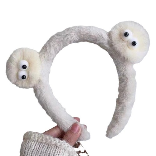 Cute face wash special hairband for women  new cartoon headband hairband headband hairpin hole plush hair bundle