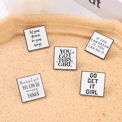 Minimalist Instagram-style classic alloy badges, small accessories for men and women's clothing and bags, metal pin accessories