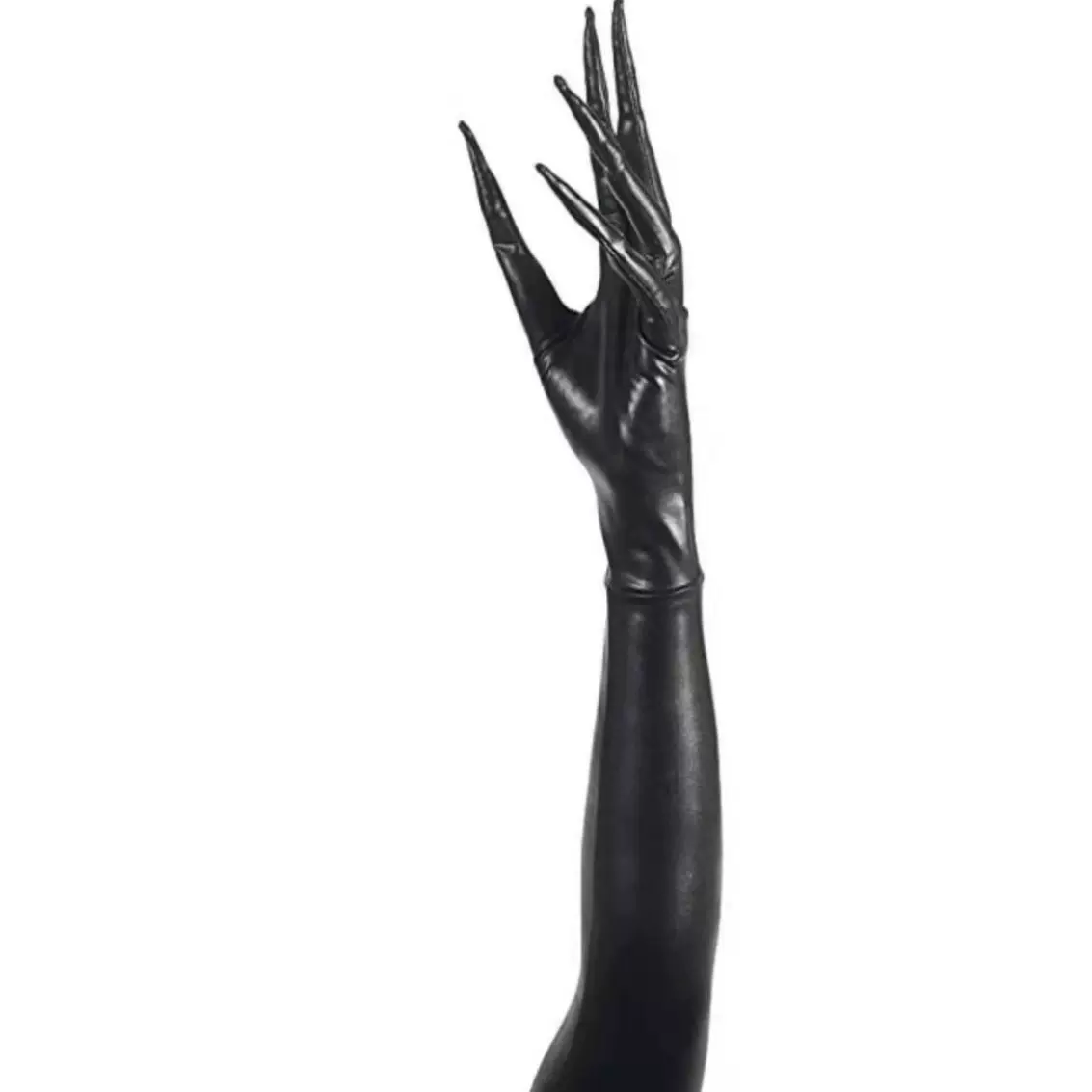 性感漆皮手套紧身长款万圣节女王诱惑涂层情趣DS钢管舞亮皮用品