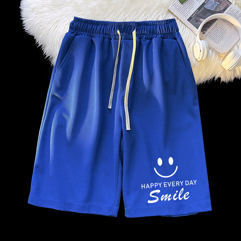 Venta directa de fábrica waffle pantalones cortos de hombre verano casual deportes sueltos quinto Pantalones casual ropa exterior pantalones a juego