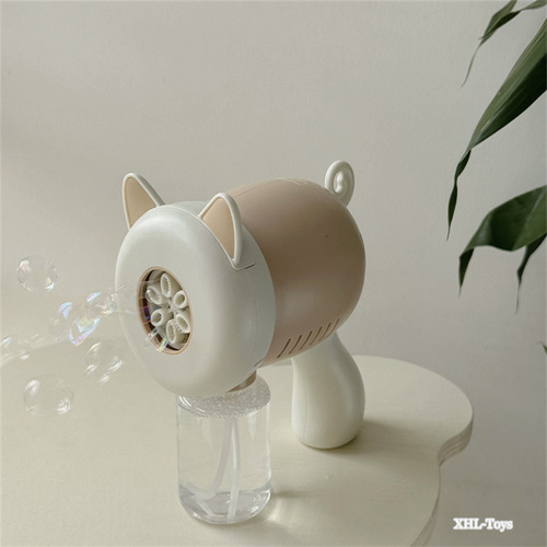 New electric bubble machine exported to Korea ins style cat ears cat bubble machine internet celebrity children's outdoor toys