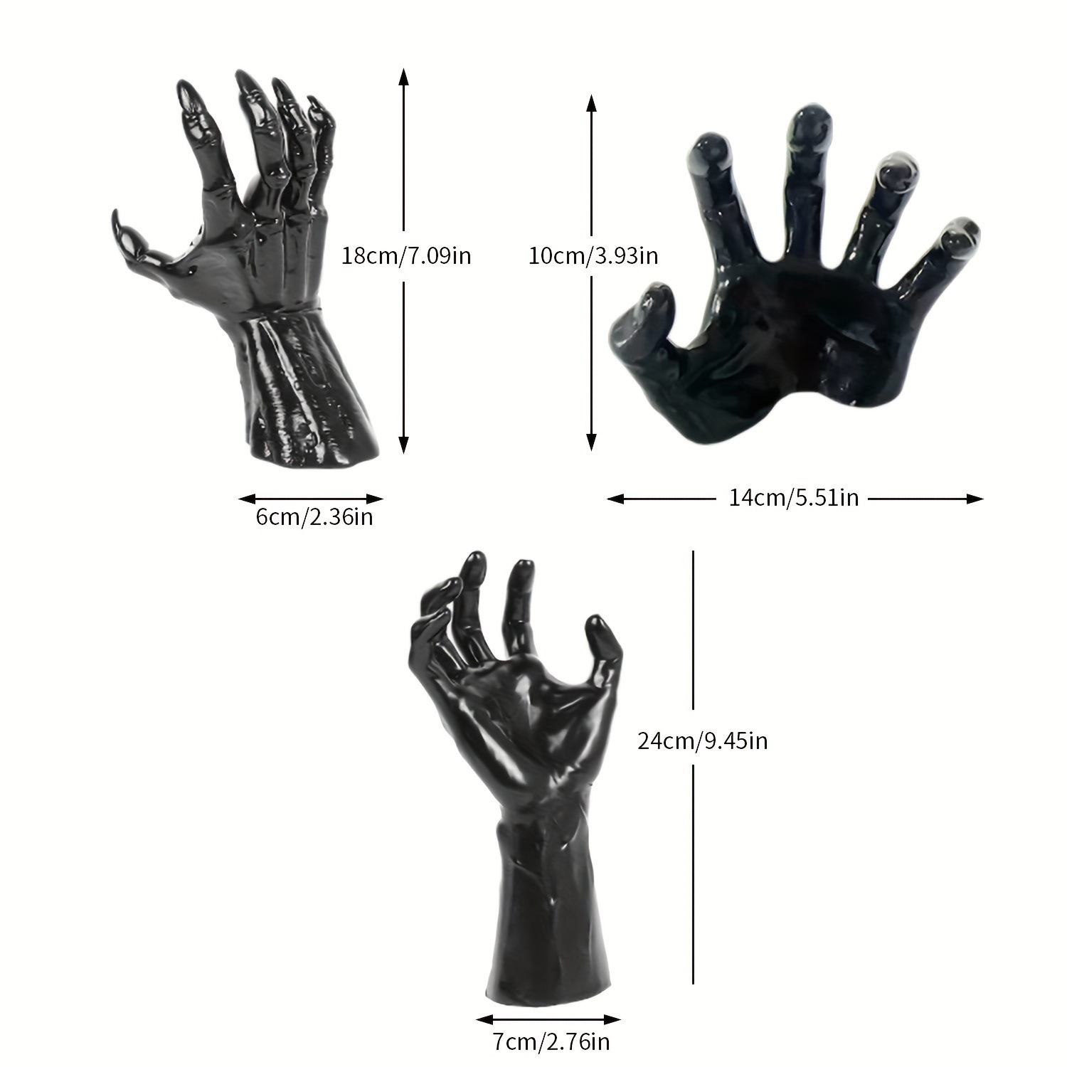 Halloween diablo mano pvc decoración gótico pared colgante arte escultura diablo mano casa pared colgante