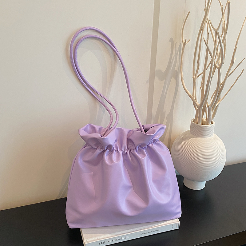 Korean Style Fashionable Drawstring Bucket Bag, Trendy Casual Cute Mini Crossbody Bag, Stylish Soft Leather Solid Color Shoulder Bag Korean Style Fashionable Drawstring Bucket Bag, Trendy Casual Cute Mini Crossbody Bag, Stylish Soft Leather Solid Color Shoulder Bag