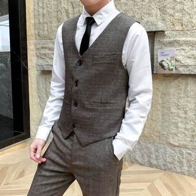 wholesale Exit Foreign trade Manufactor Source of goods leisure time man 's suit Vest Self cultivation suit vest Men's singles Breasted