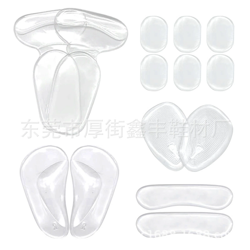 Накладка на пятку Силиконовая Противоизносная Нескользящая накладка с половинным кодом Прозрачная невидимая Массажная амортизирующая накладка на пятку Противоизносная накладка на пятку из полиуретана