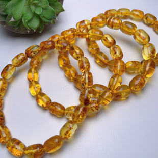 Natural Flower Amber Jujube Beads 10mm Beeswax Amber Bracelet Bracelet Jewelry Women's Accessories Men's Necklace Women's DIY