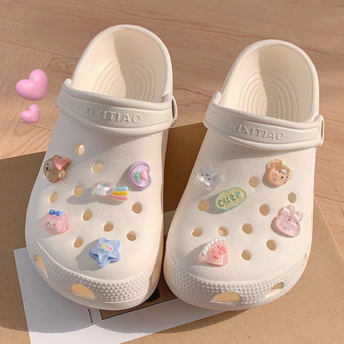 Cartoon Cute 3D Cartoon Bear and Rabbit Hole Shoes Accessory Girl Shoes Decorative Flowers Shoe Clips