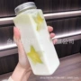 小容量长方形宽口500ml奶茶瓶