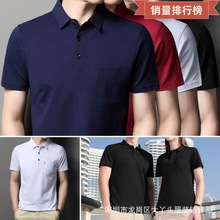 一手货夏季男翻领Polo衫短袖T恤库存衣服爸爸装半袖外贸清货服装