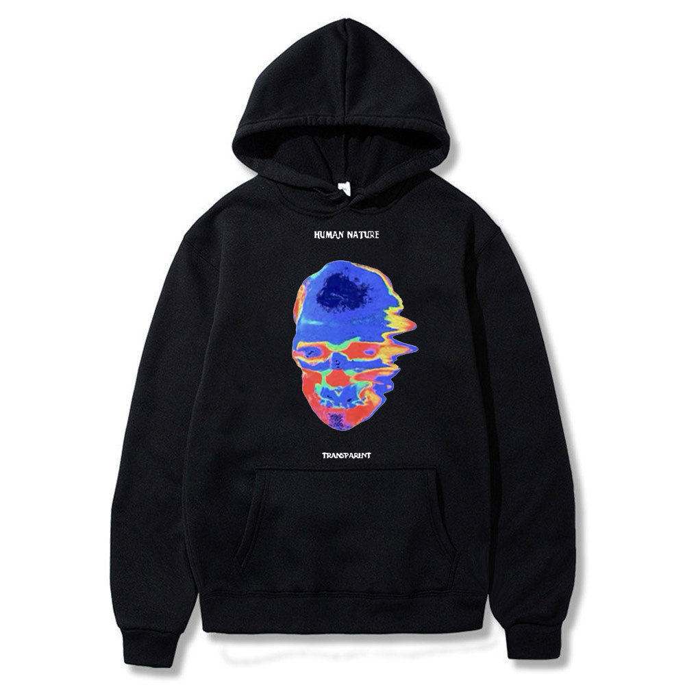 Skeleton Thermal Imaging Graphic Print Hoodie Men's Hip Hop