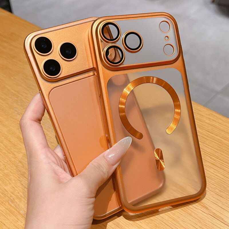 Frosted Electroplated Pc Magnetic Case Suitable for iPhone 17 with Full Lens Protection Film, Apple 18 Pro Max Protective Cover Frosted Electroplated Pc Magnetic Case Suitable for iPhone 17 with Full Lens Protection Film, Apple 18 Pro Max Protective Cover