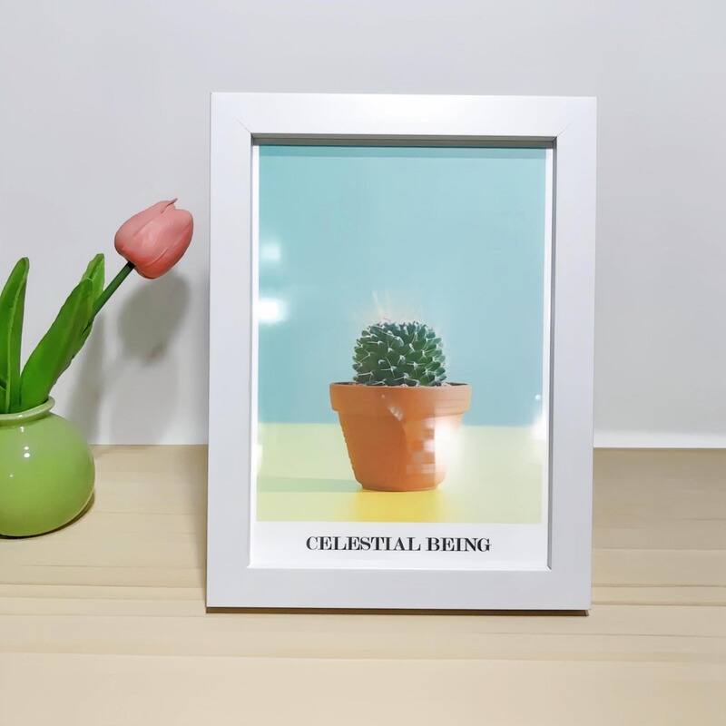 6inch No Punching Creative Simple White Photo Frame Photo Wall Picture Frame Bedside Table Ornaments Wall Hanging A4 Business License