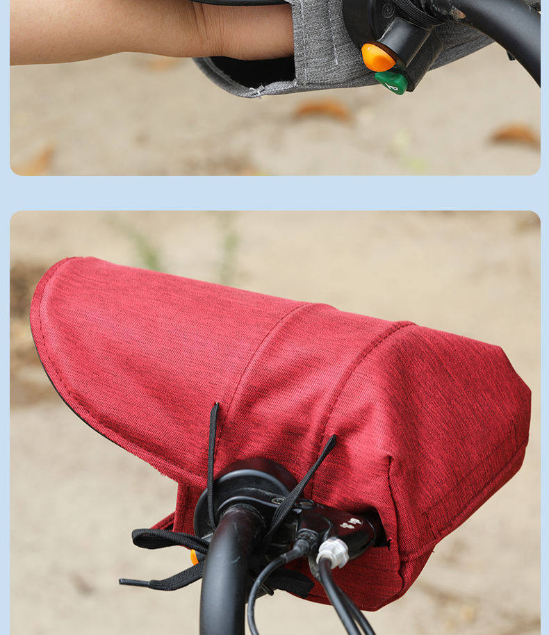 Electric Vehicle Sun Protection Gloves, Summer Motorcycle Handlebar Covers, Waterproof Windproof Sunshade, Anti-Uv Battery Car Hand Guards