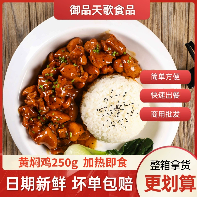 Замороженные полуфабрикаты: Желтая тушеная курица, простое блюдо, еда на вынос, фастфуд, рисовая лапша, китайская кухня, для коммерческого использования.