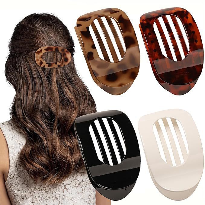 Amazonの人気ヘアクリップセット、シームレスな後頭部つや消し爪クリップ、長方形のサメクリップ、クロスボーダーヘアアクセサリー|undefined