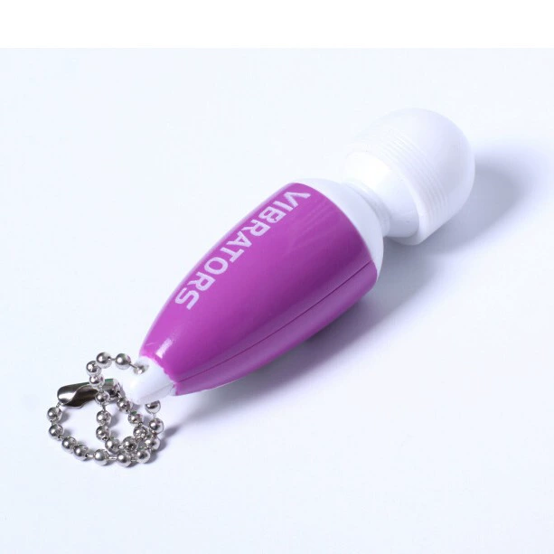 Mini vibrating massage wand (HaoQi), keychain, compact personal vibrator, 5 colors