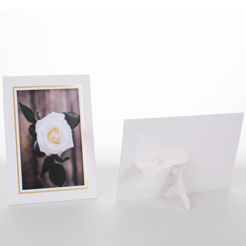 Large stand White bronzing double stand paper photo frame 6R cardboard photo frame 4X6 inch photo paper photo frame Large stand White bronzing double stand paper photo frame 6R cardboard photo frame 4X6 inch photo paper photo frame