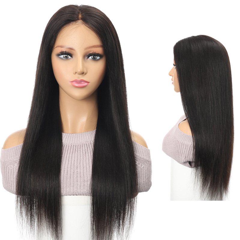 13*4 Front lace Real-life wig Women's Long Straight Hair Full Head Cover lace Front wig