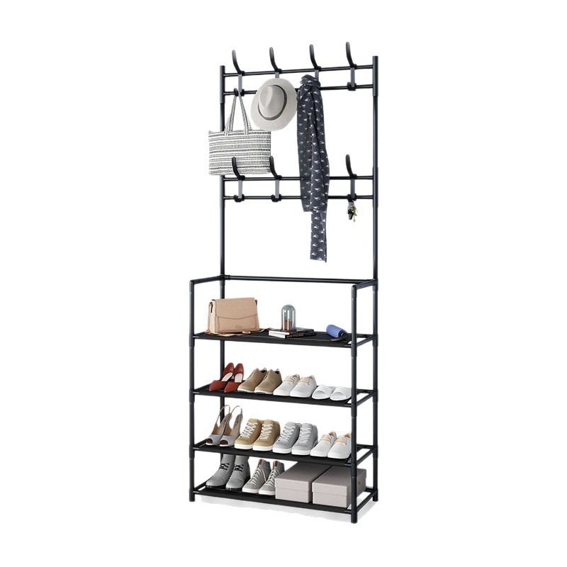 Especiales para el comercio exterior, zapateros sencillos para uso doméstico, percheros de pie para la entrada de dormitorios, percheros modernos minimalistas para zapatos y abrigos al por mayor.