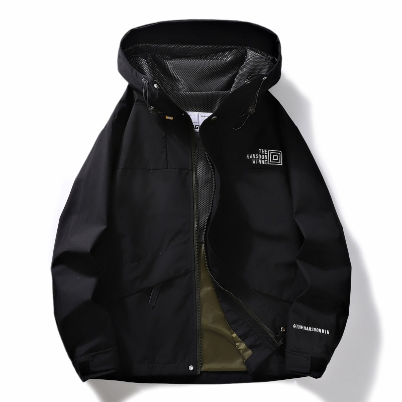 Men's Clothing Spring And Autumn New Loose Hooded Plus Velvet Thickened Jacket Casual Trendy Tops For Men_voghion.com