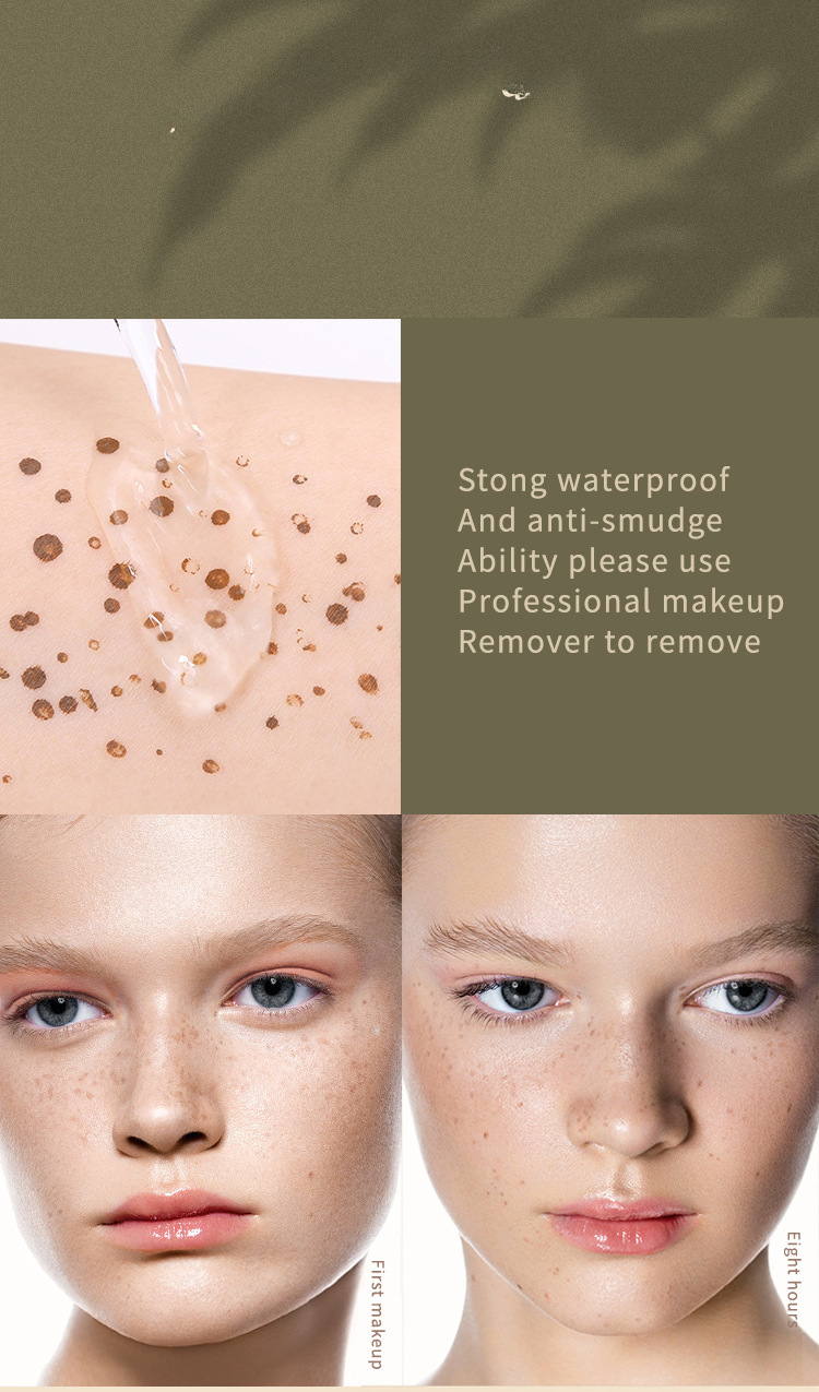 Naturlig naken smink freckle penna varmsäljande inte lätt att blekna vattentät tätning luftkudde fräknar FAFAMOON cross_voghion.com