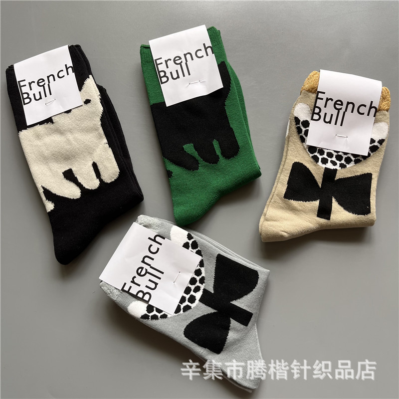 Japanese-Made Frenchbul Japanese-Style Cotton Socks Cat Flower Cactus Women's Socks Trendy Socks Casual
