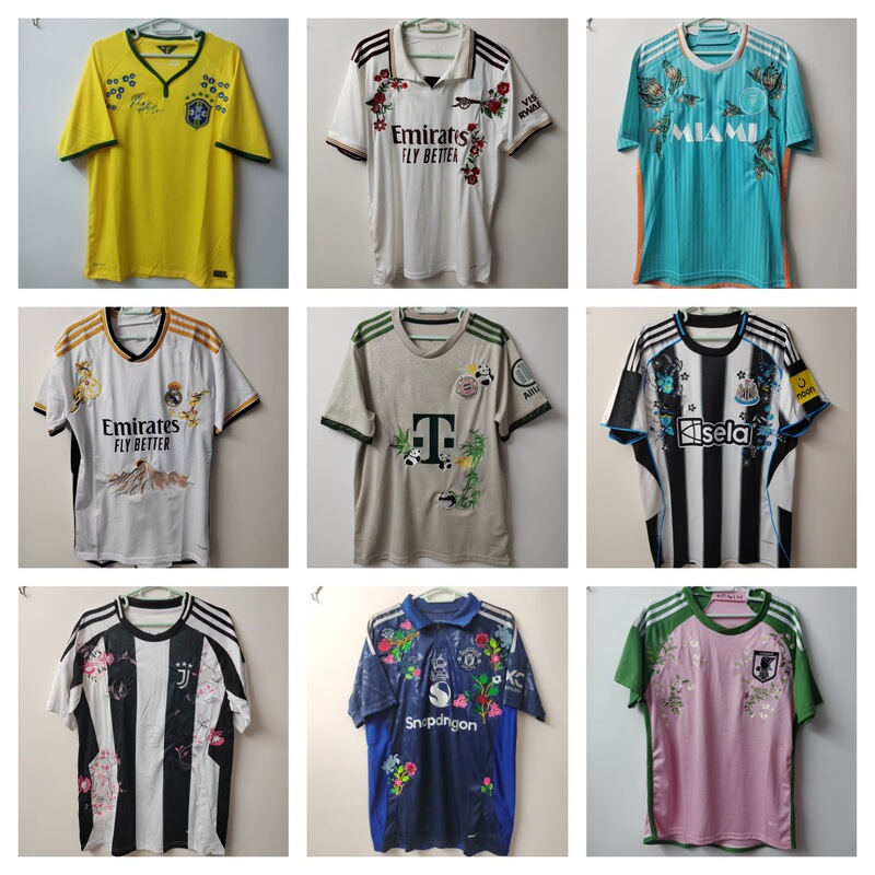 Embroidered Real Madrid Jersey Barcelona Paris Manchester City Arsenal Ohhohohohhoohoho Juventus Miami Jersey