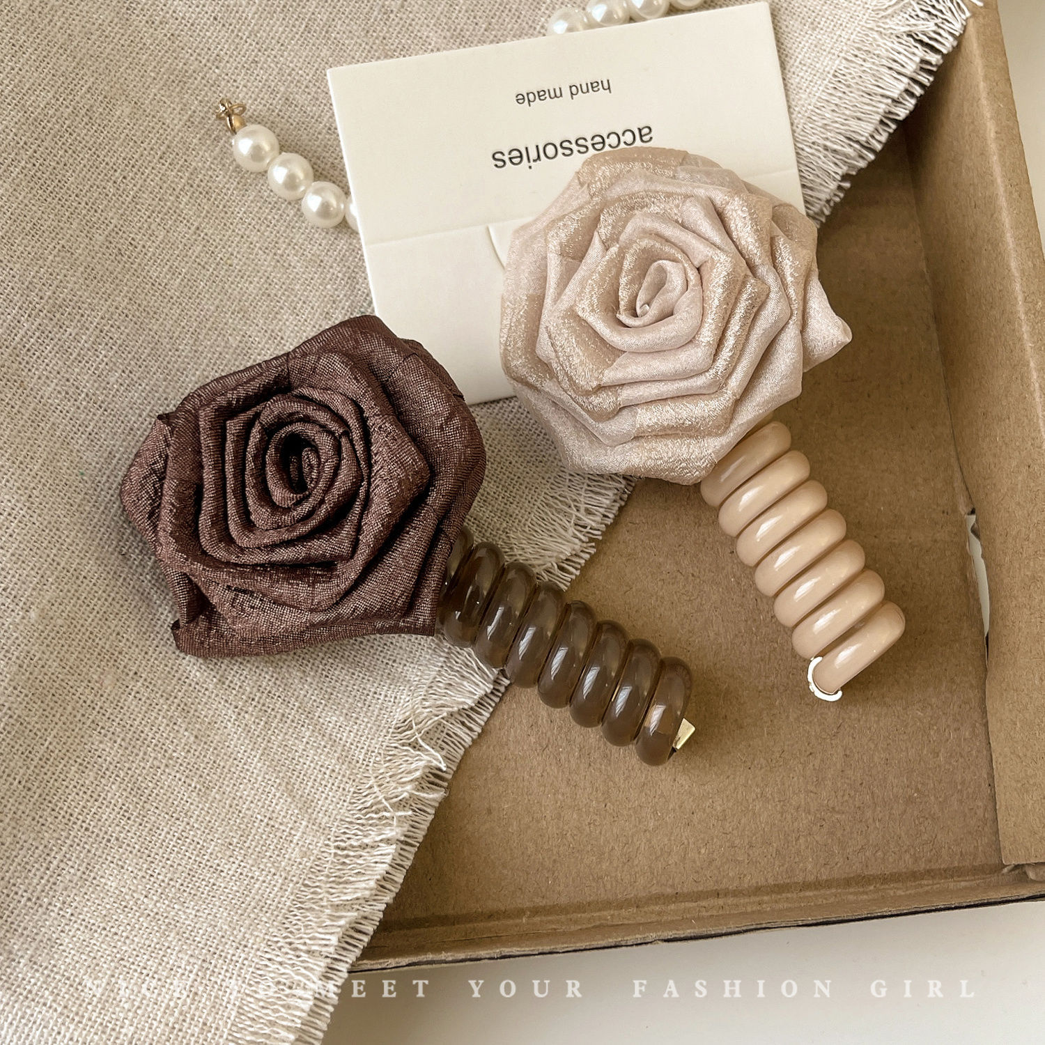 Rosas secas burbujas trenzas cabello línea telefónica bucles de cabello trenzado artefactos de cabello de alta calidad tocado