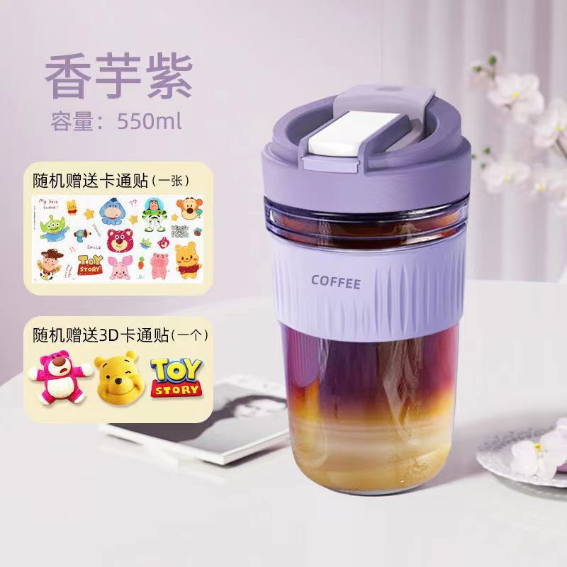 新商品のマカロン色のグラスは携帯してお茶のコップを随行して、手持ちのストローの双飲のコーヒーカップの卸売りの贈り物を持ちます。|undefined